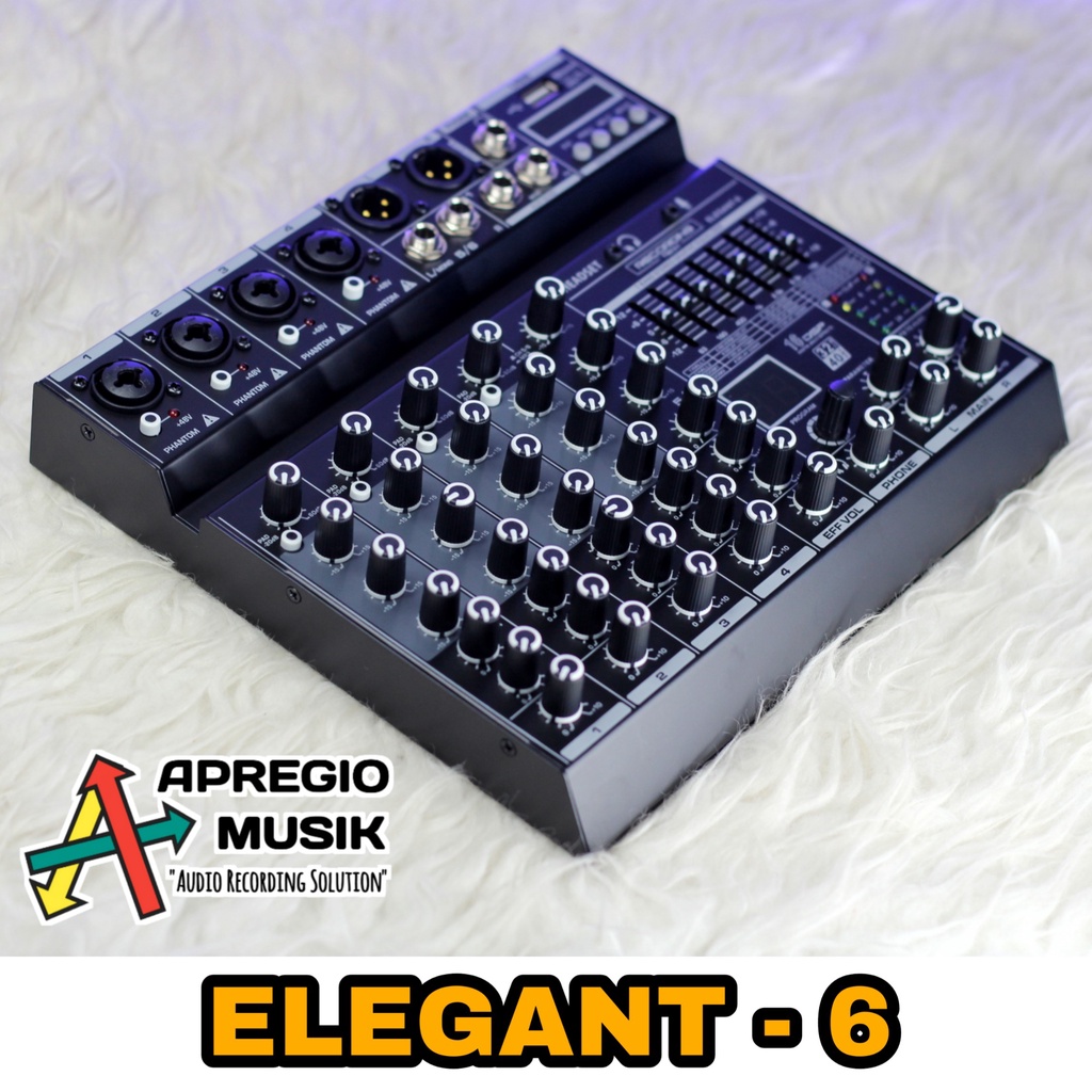 Jual RECORDING TECH RT ELEGANT 6 Mixer Audio USB with DSP | Shopee ...