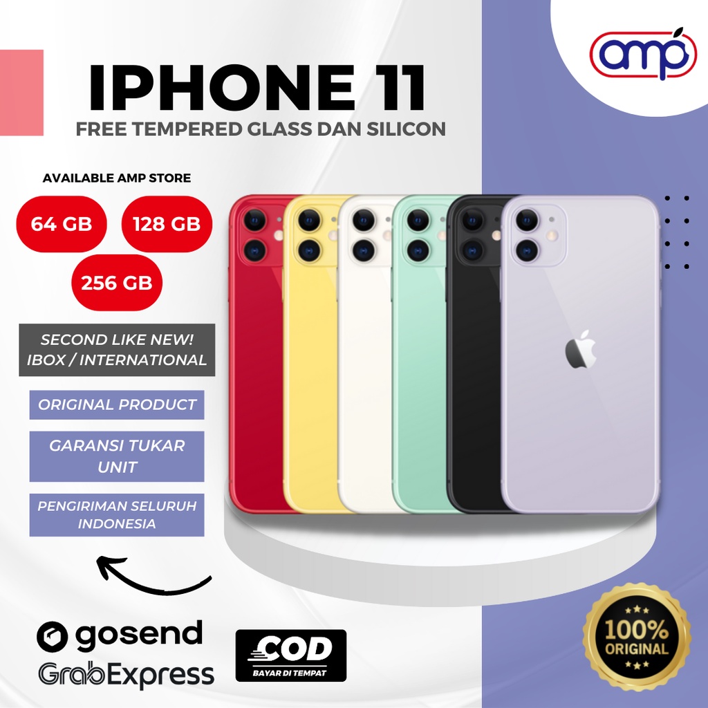 Jual IPHONE 11 64GB 128GB 256GB IBOX INTER SECOND GOOD CONDITION LIKE