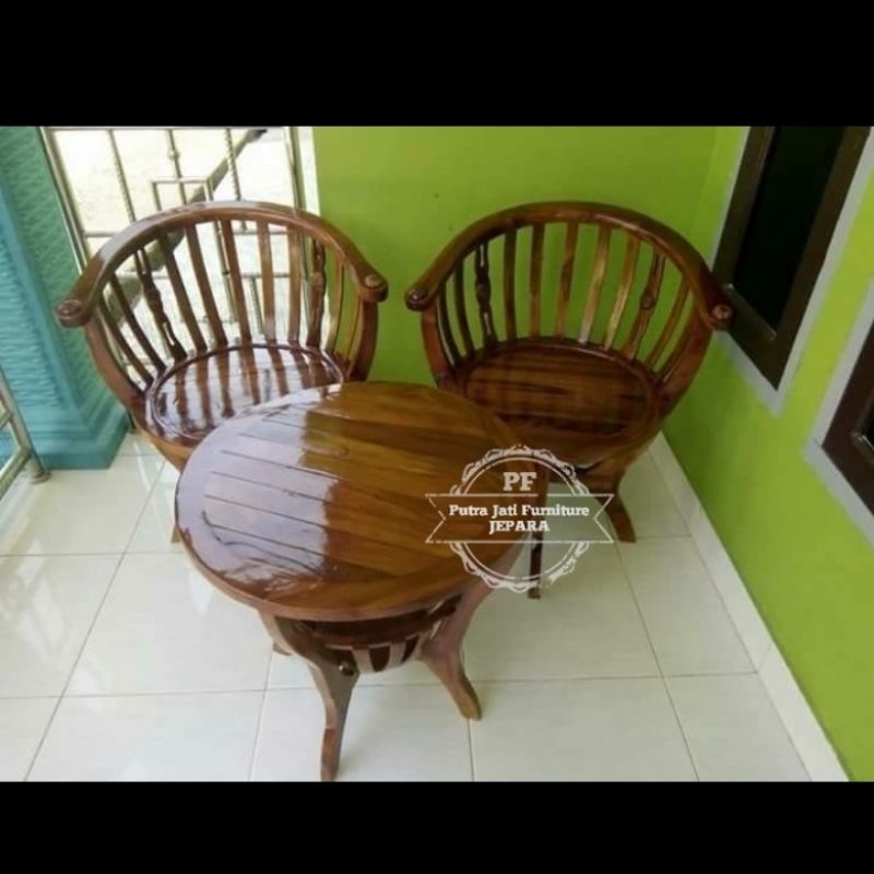 Jual Kursi Teras Full Kayu Jati - Meja Kursi Tamu Murah | Shopee Indonesia