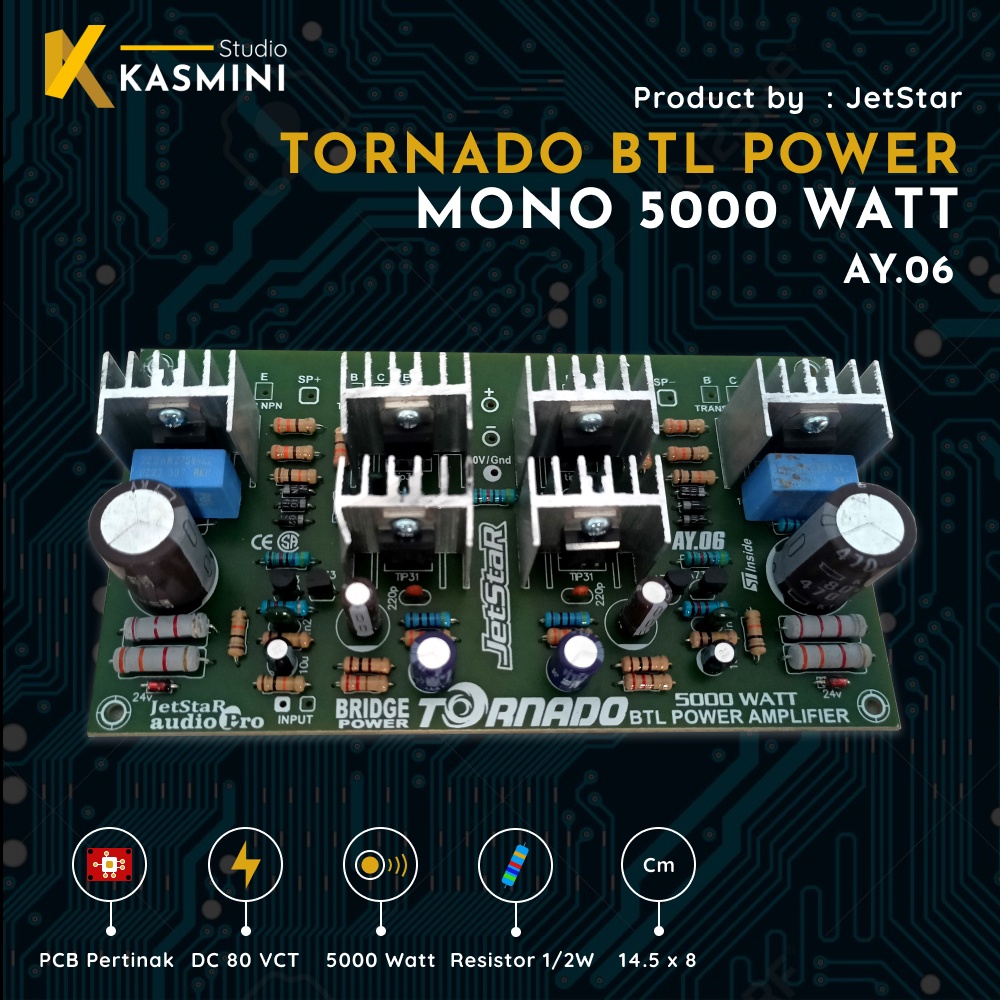 Jual Kit Power Amplifier Tornado Btl Watt Mono Shopee Indonesia