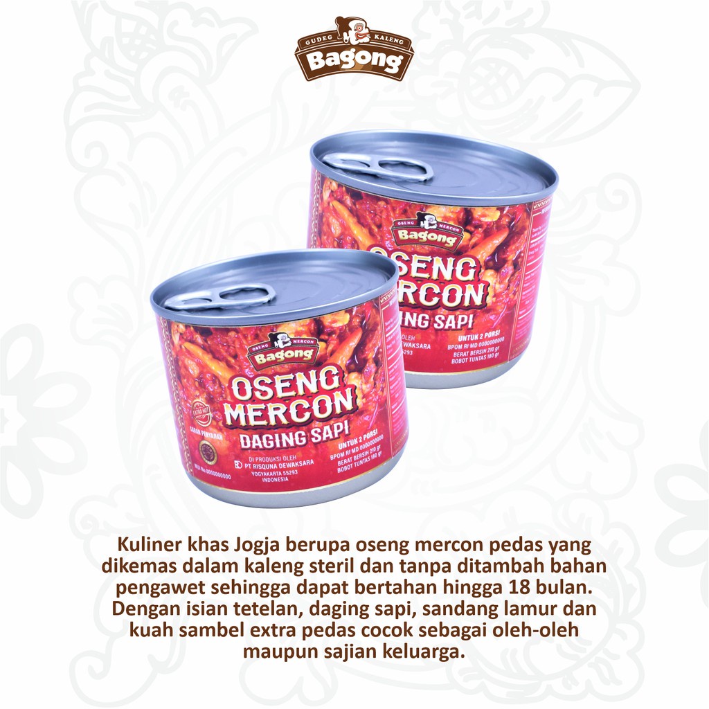 Jual Gudeg Bagong 210 gram Kaleng Free Bubble Wrap Gratis Packing
