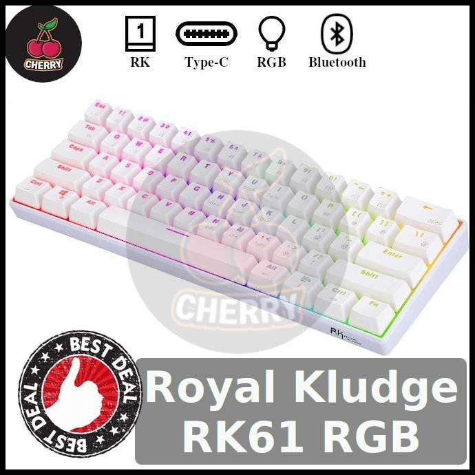 Jual Royal Kludge Rk61 Rgb Wireless Bluetooth Mechanical Keyboard