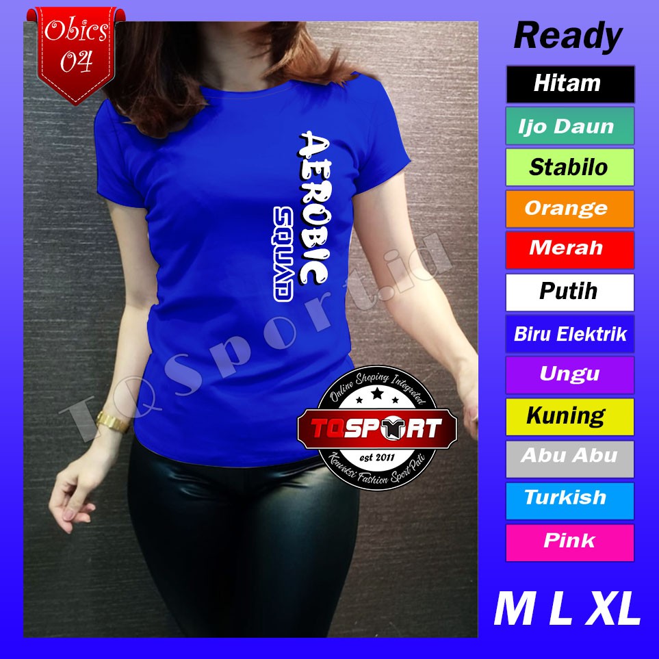 Jual Baju Aerobic Kaos Olahraga Wanita Senam Fitnes Cewek Pakaian Lari