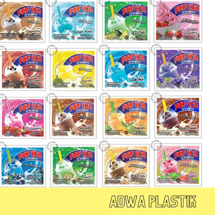 Jual Original [ADWA PLASTIK] Pop Ice Aneka Rasa Pop Ice Es Blender