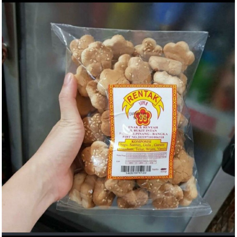 Jual Kue rintak khas Bangka kue rentak / kue bangkit 500gr kue khas ...