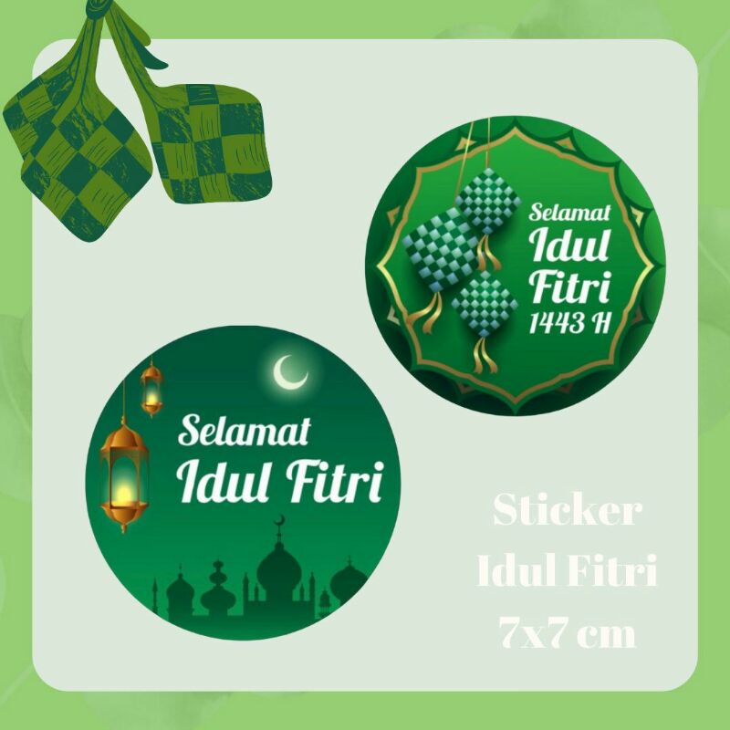 Jual Stiker Toples Lebaran Sticker Idul Fitri Parcel Hampers Kue Kering ...