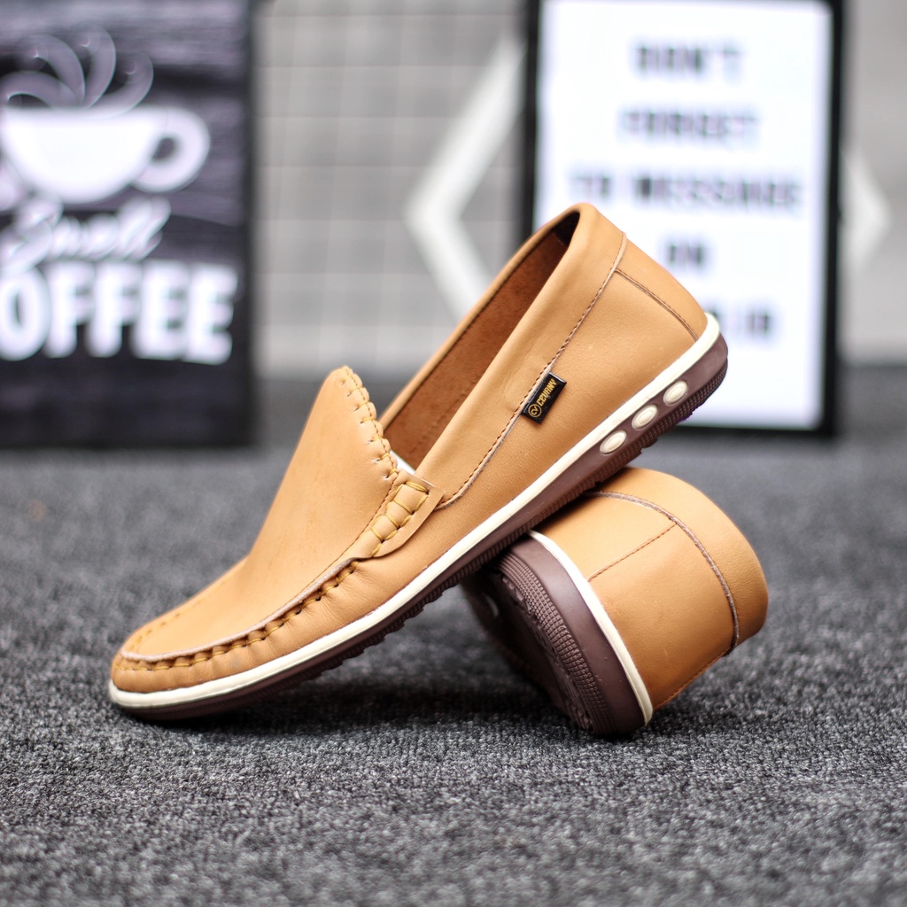 Jual Grandable Myth Sepatu Slip On Casual Anti Slip Kulit Sapi Asli Formal Kasual Kerja Kuliah