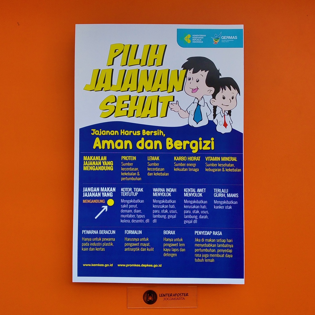 Jual Poster Pilih Jajanan Yang Sehat Poster Edukasi Poster Untuk