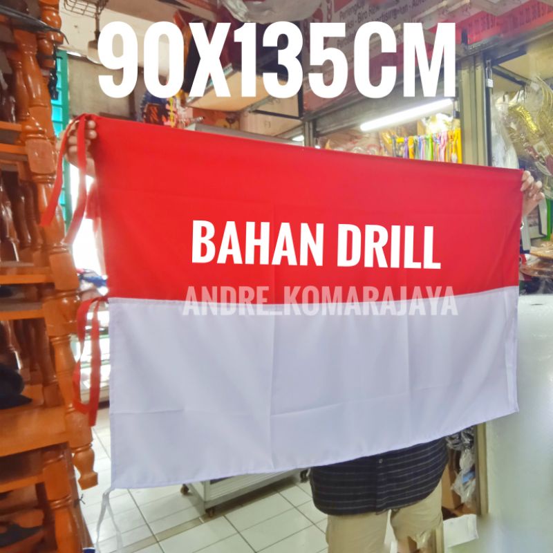 Jual Bendera Merah Putih Ukuran X Cm Dan Ukuran X Bahan Drill Tebal Ready Stock