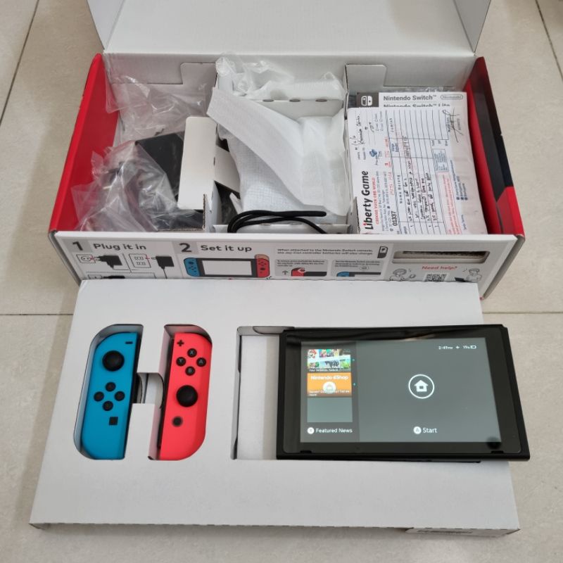 Jual Nintendo Switch V2 New Version Model Neon Fullset OFW | Shopee ...