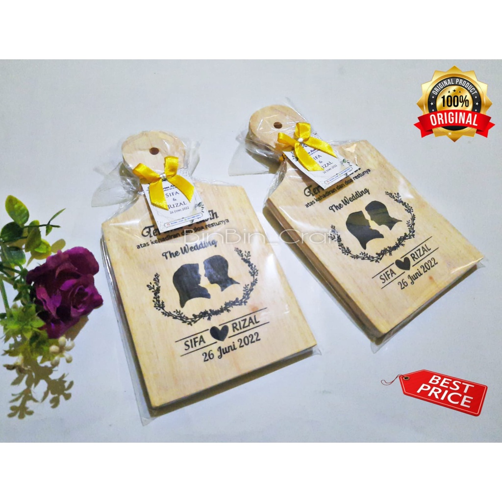 Jual Souvenir Talenan 11 x 21 Cetak Sablon Custom Souvenir Pernikahan ...