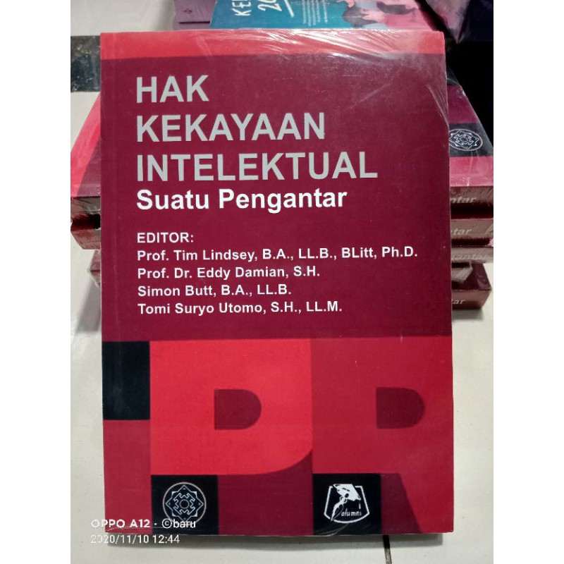 Jual Buku Original Hak Kekayaan Intelektual Suatu Pengantar Prof Tim ...