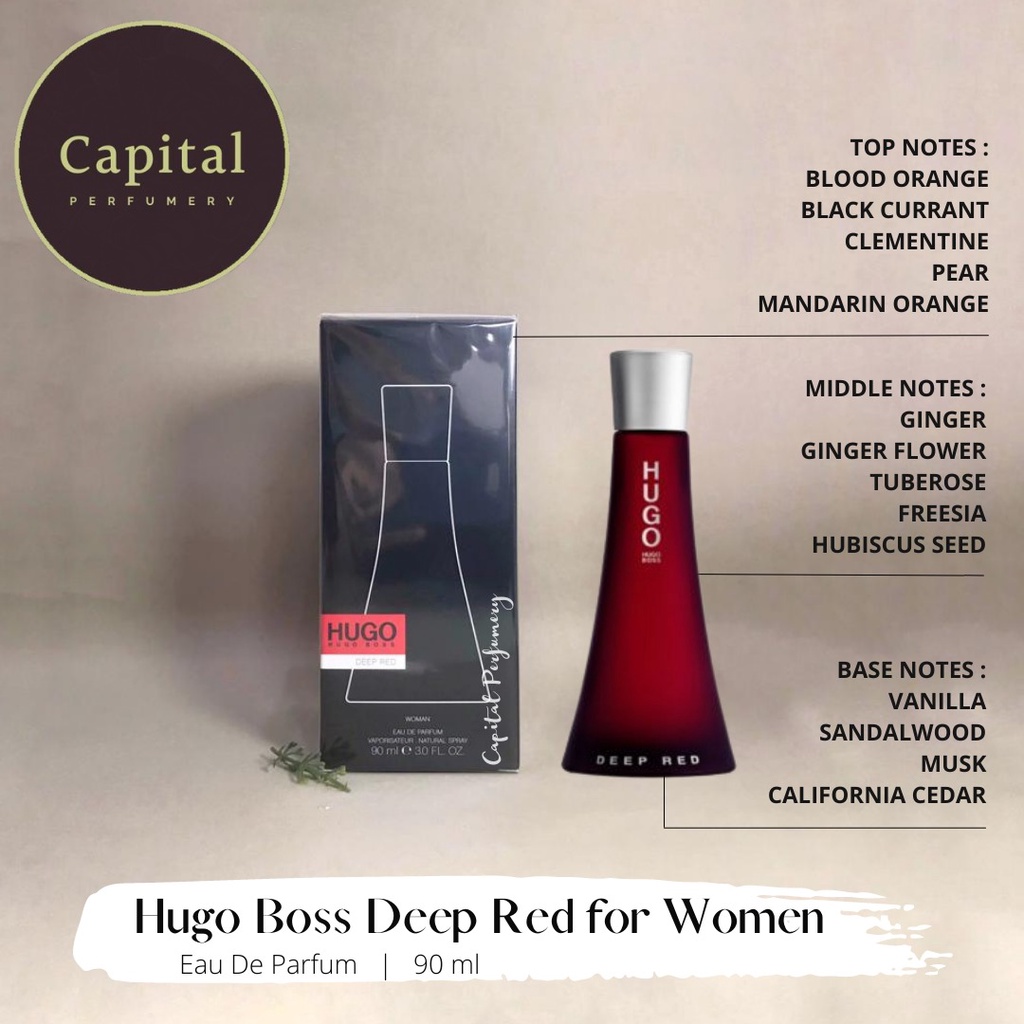 Jual parfum original Hugo Boss DEEP RED For Women EDP 90 ml | Shopee ...