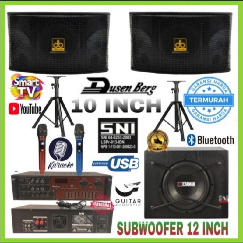 Jual Paket Karaoke Dusenberg 10 Inch Subwoofer 12 Inch Ampli 2 Mic