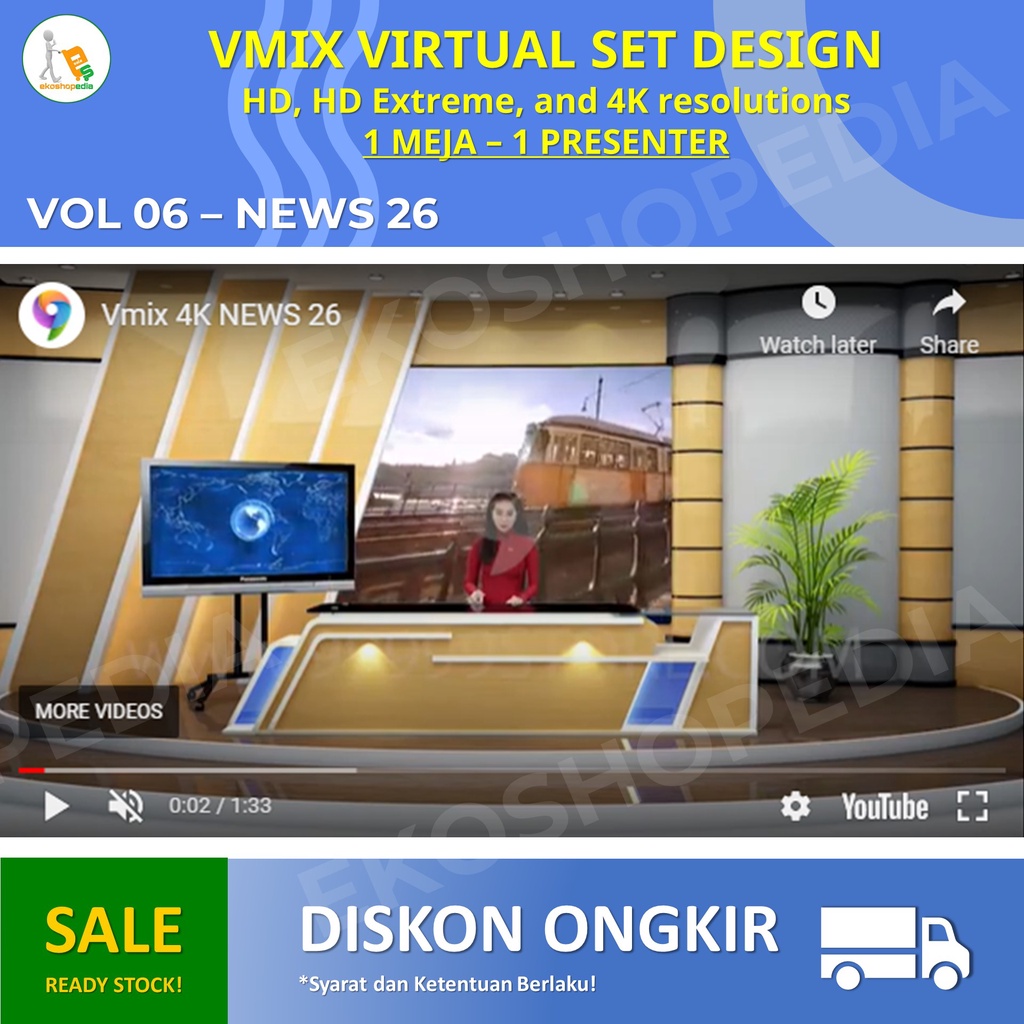 Jual VMIX VIRTUAL SET DESIGN 4K - 1 MEJA 1 PRESENTER v1.3 | Shopee ...