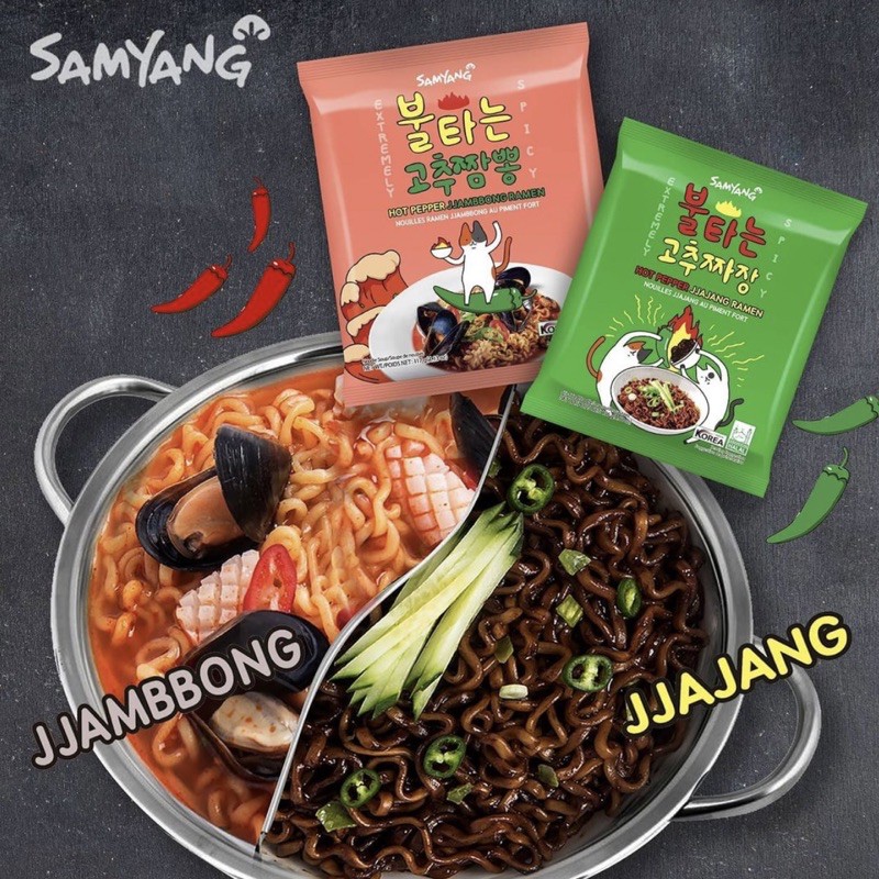 Jual Samyang New Hot Pepper Jjambbong Jjajang Ramen Shopee Indonesia