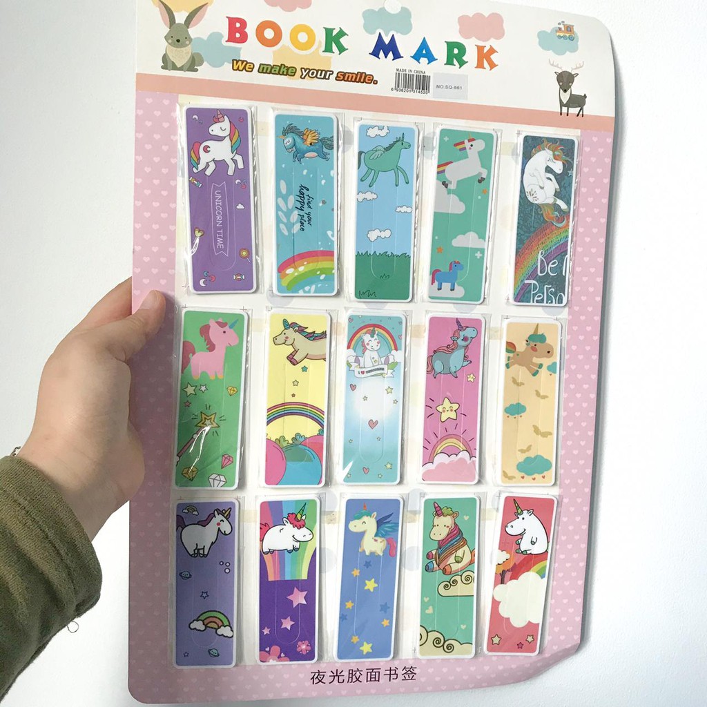 PEMBATAS BUKU UNICORN SET 15 PIECE TERMURAH BATAS BUKU LUCU IMUT UNIK  TERMURAH