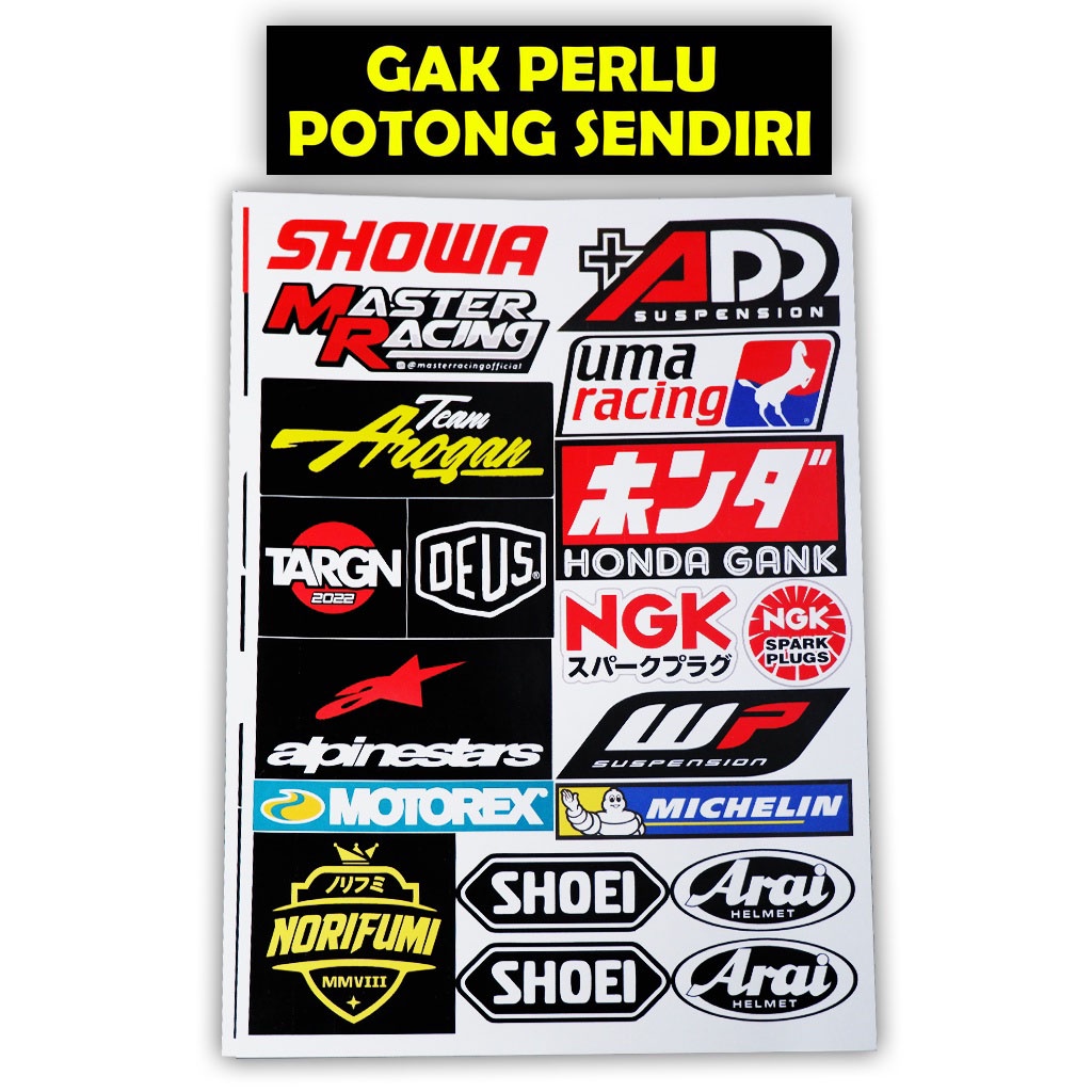 Jual Stiker Motor Sticker Motor Stiker Motor Keren Stiker Racing Motor Stiker Sponsor Racing