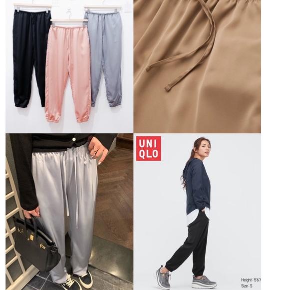 SATIN DRAPE JOGGER PANTS