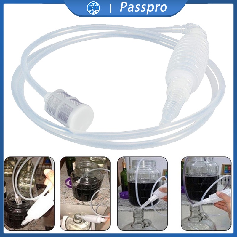 Jual 2M Selang Siphon Liquid Distiller Alkohol Bahan Plastik Beer Brew