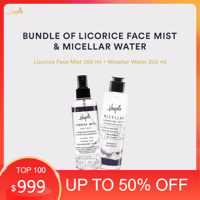 Jual HAPLE PACKAGE Licorice Face Mist And Micellar Water ( 250ml