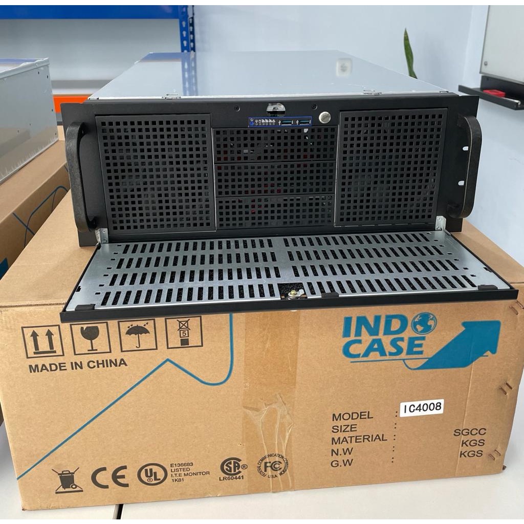 Jual Rackmount Case 4U 10 BAY HDD SATA 2 BAY Internal Casing Server ...