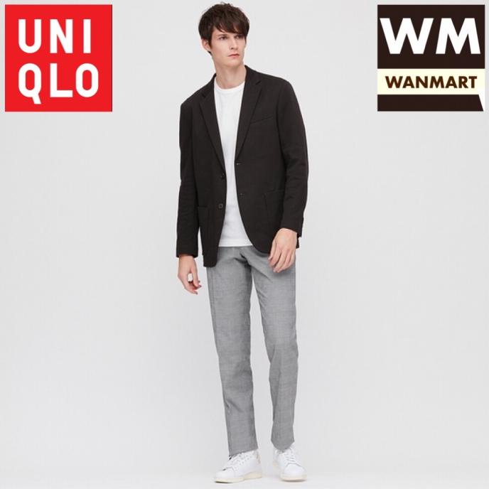 Jual UNIQLO Men Jacket Jas Pria Jaket Comfort Black Shopee Indonesia