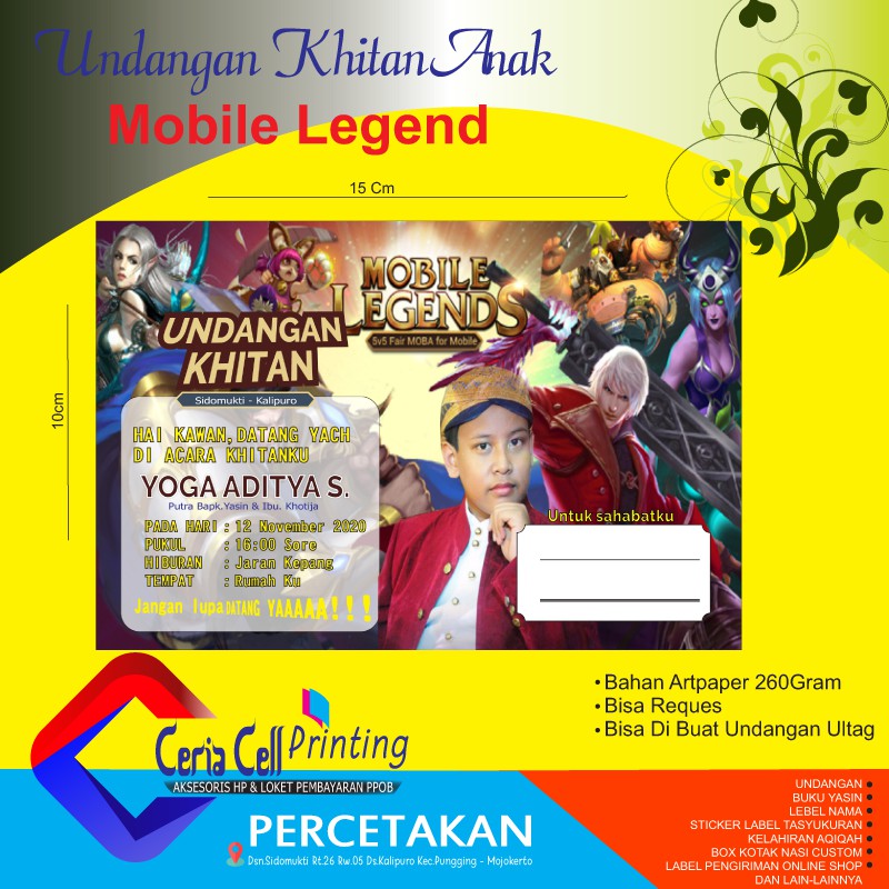 Jual UNDANGAN KHITAN MOBILE LEGEND | Shopee Indonesia