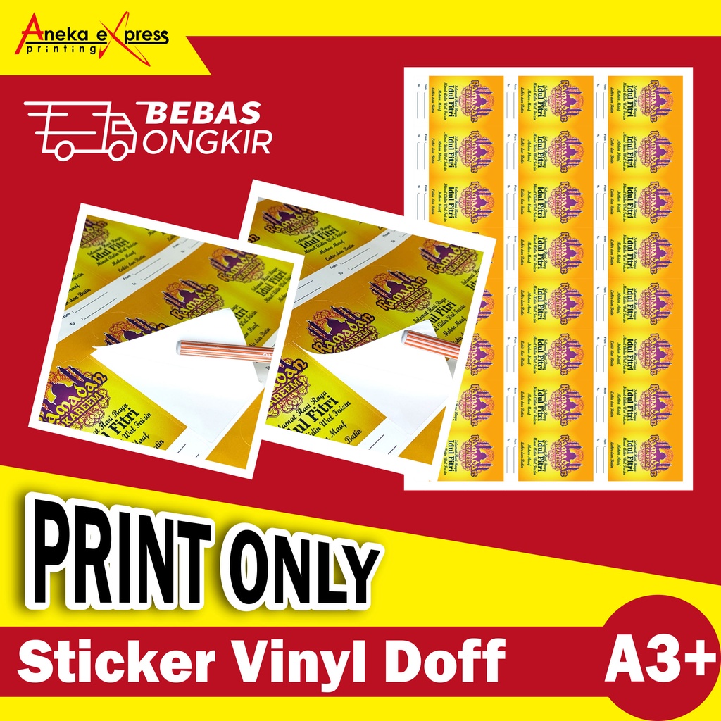 Jual Print Stiker | Cetak Sticker Vinyl A3+ Glossy / Doff / Transparant ...