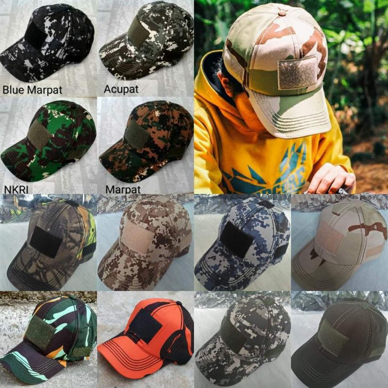 Jual TOPI TAKTIKAL TOPI TACTICAL VELCRO TOPI KOMANDO TOPI TNI TOPI ...