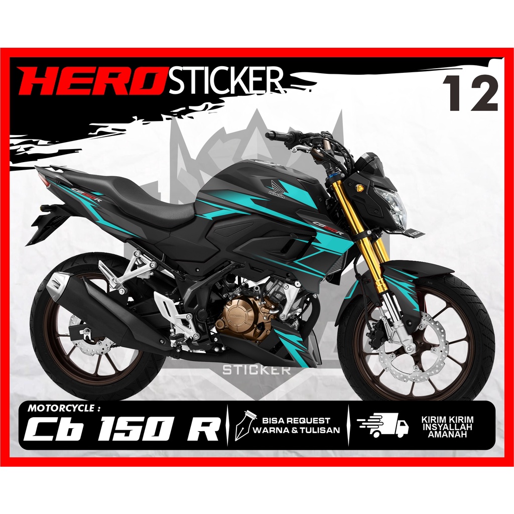 Jual Decal Honda CB 150 R New full body Full Blok Decal CB 150 R Sticker New Motif List Grafik Simple 12 Shopee Indonesia