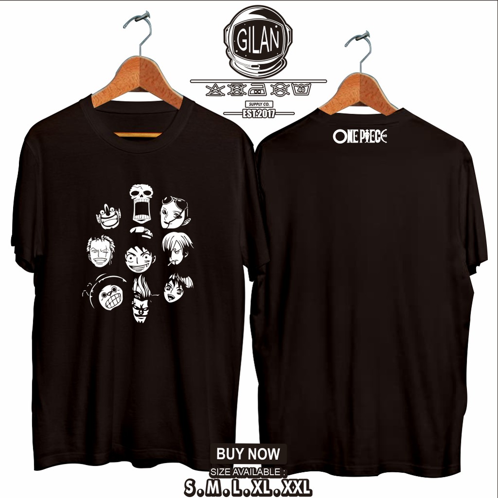Comic Studio One Piece T-shirt, officieel gelicentieerd artikel, Monkey D. Luffy, Zoro, Sanjo, Nami & Usopp, uniseks, zwart, M, Zwart, M