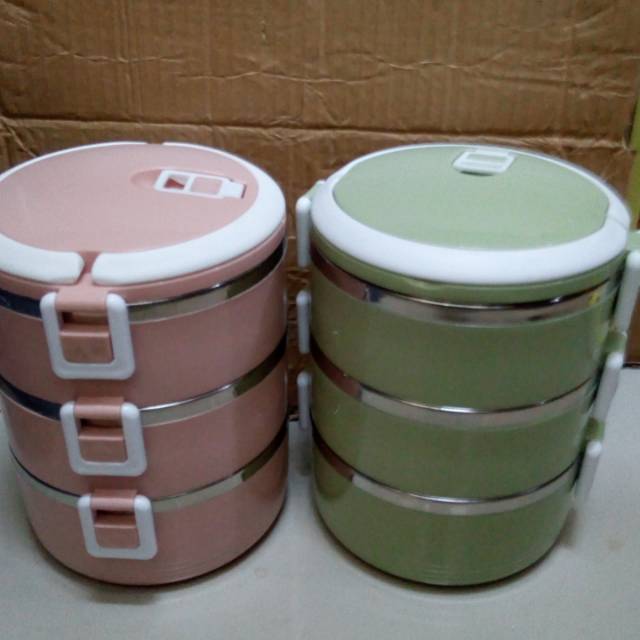 Jual Rantang polos stainless ( 3 SUSUN) | Shopee Indonesia
