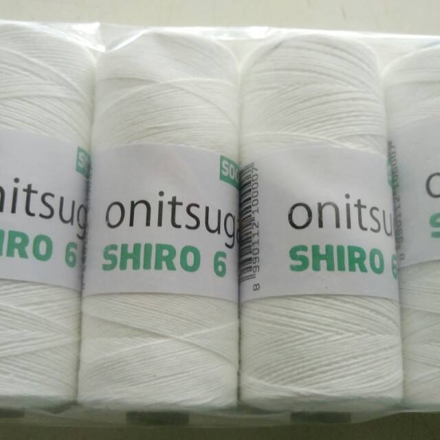 Jual Benang rajut jala / benang taplak Onitsuga Shiro 6 | Shopee Indonesia