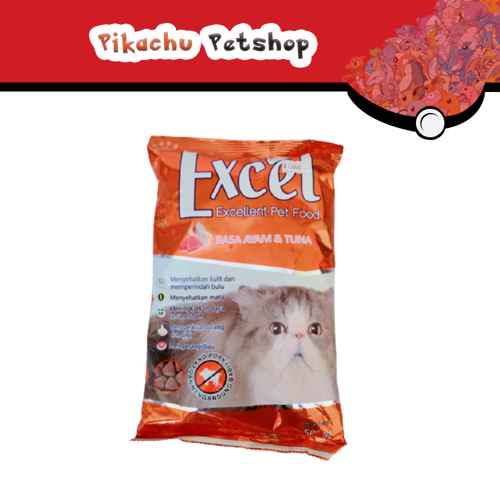 Jual EXCEL SEGITIGA CHICKEN MAKANAN KUCING ADULT FRESHPACK 500GR ...