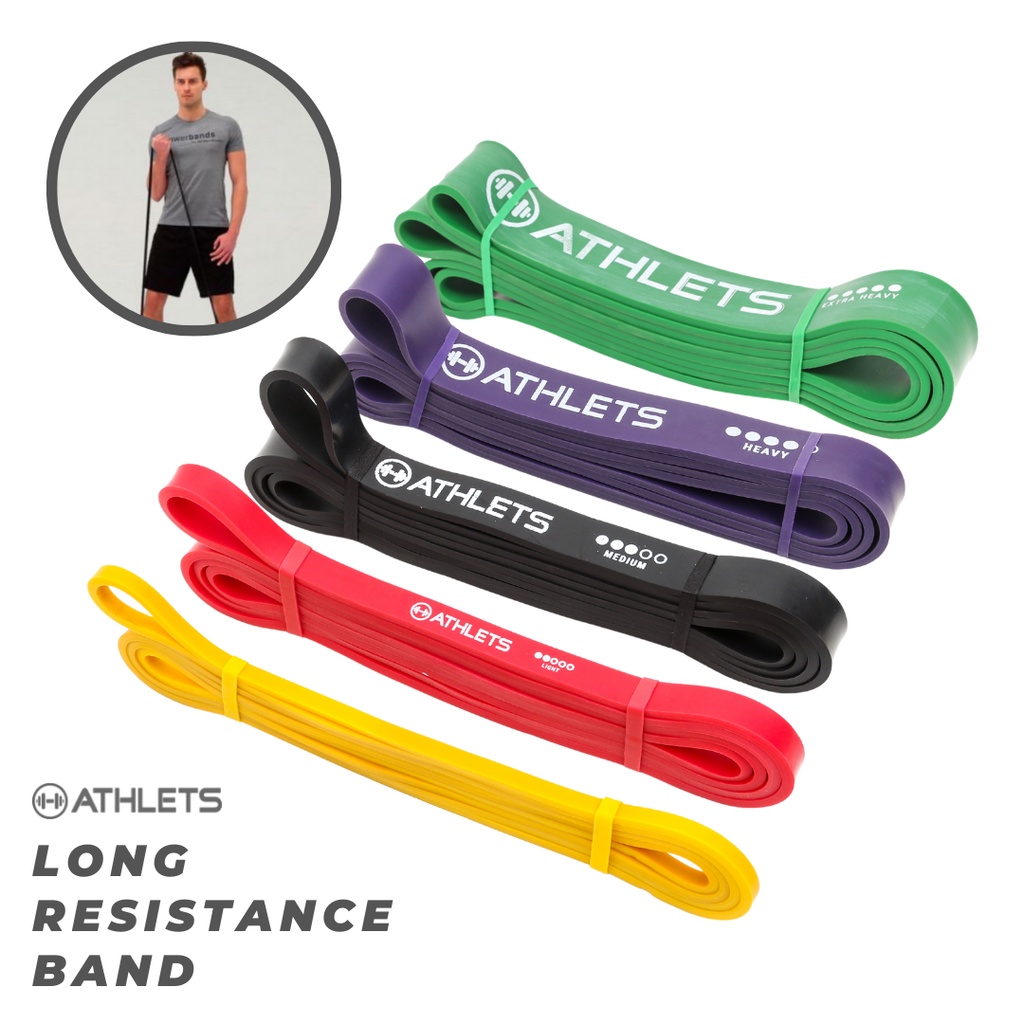 Jual Resistance Band Panjang Power Band Karet Fitness Gym Yoga