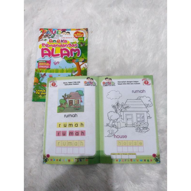 Jual BUKU PAUD MEWARNAI KREATIF MENEBALI DAN MENULIS HURUF | Shopee ...