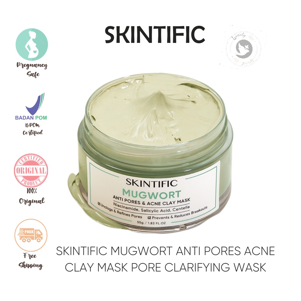 Jual Skintific Mugwort Anti Pores And Acne Clay Mask Pore Clarifying