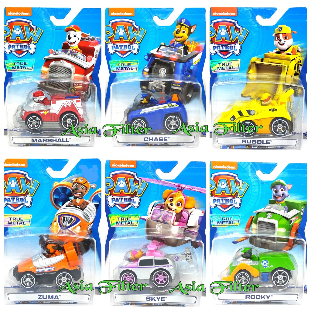 Jual Paw Patrol diecast mobil paw patrol Marshall Rocky Everest Chase