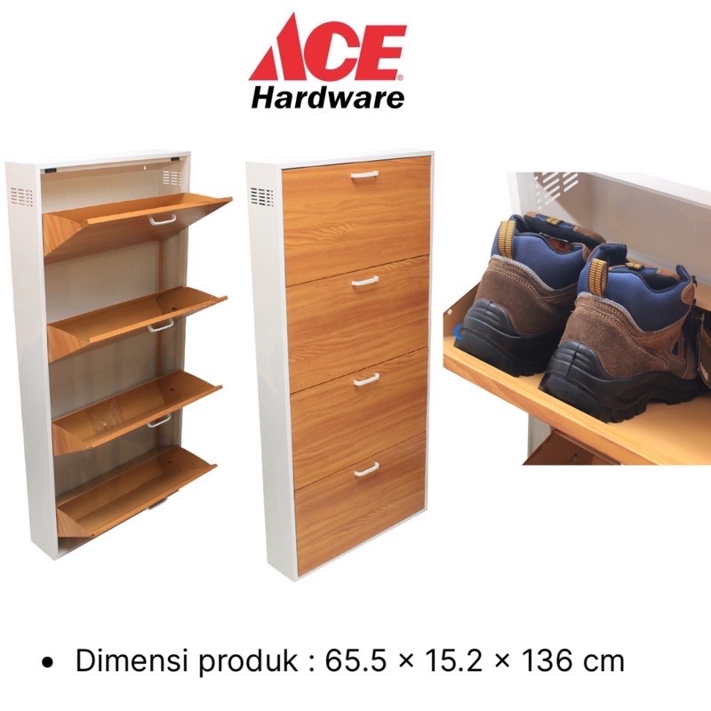 Jual INFORMA Lemari Kabinet Rak Sepatu 3 Tingkat atau 4 Tingkat Slim ...