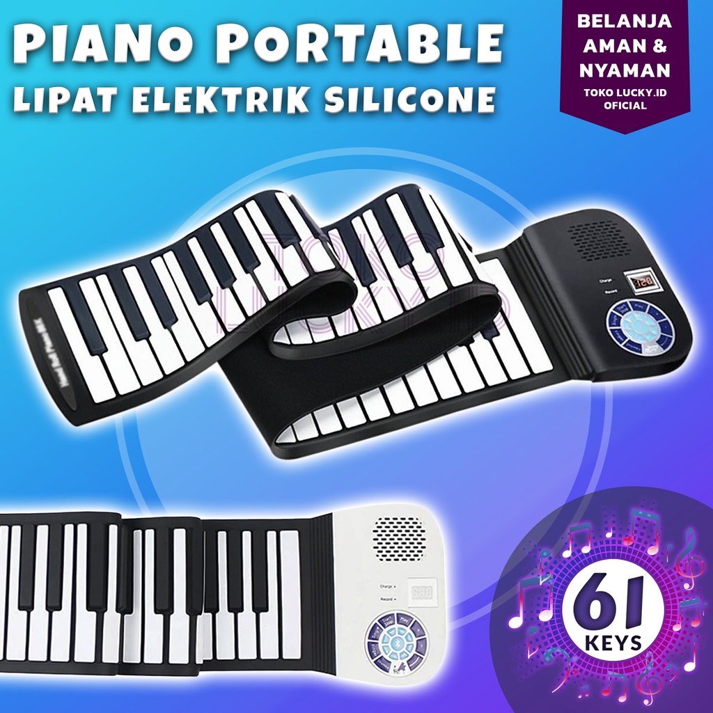 Jual Piano Portable Lipat PHIP Bluetooth 128 Nada Elektrik Keyboard