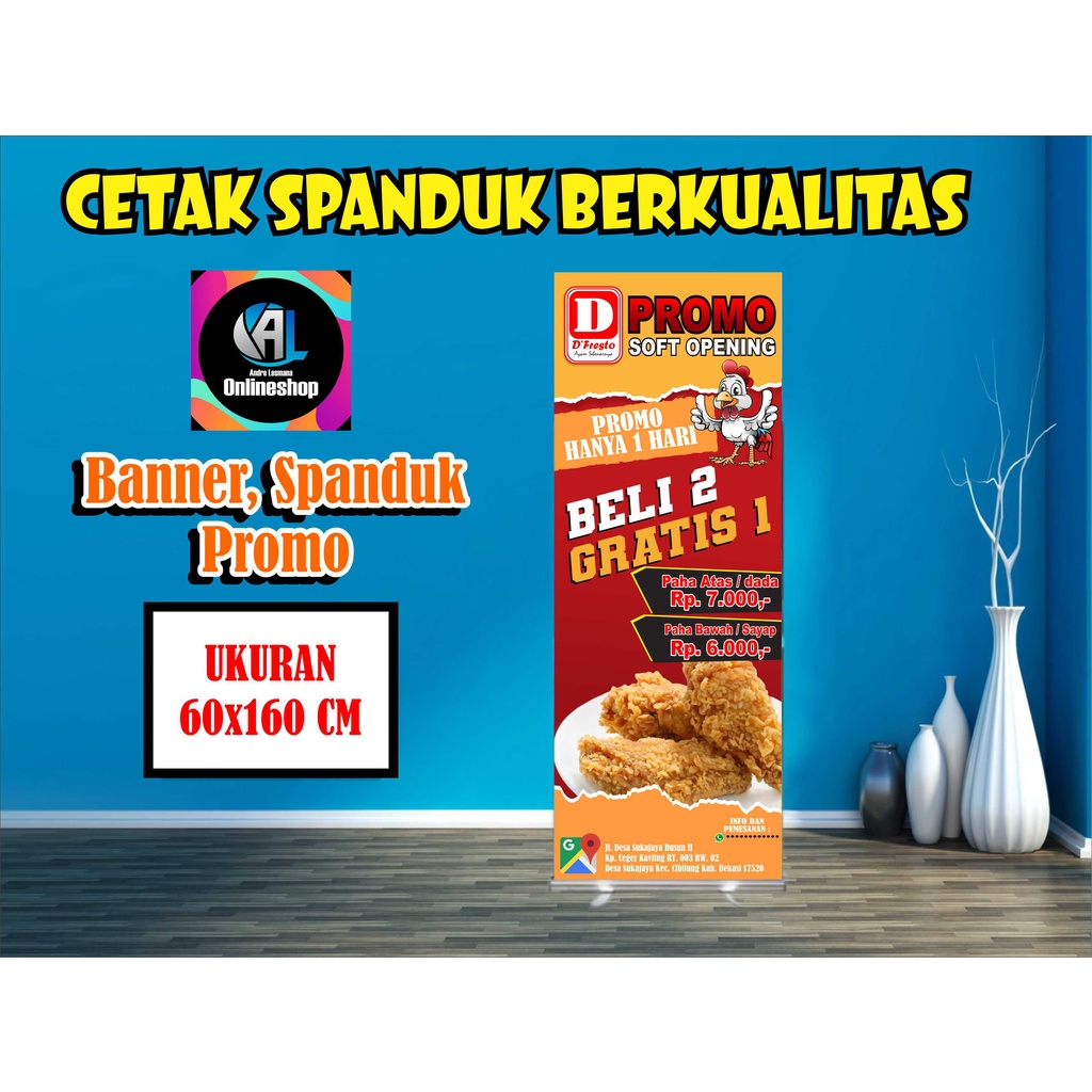 Jual Spanduk, Banner Promo Chicken | Shopee Indonesia