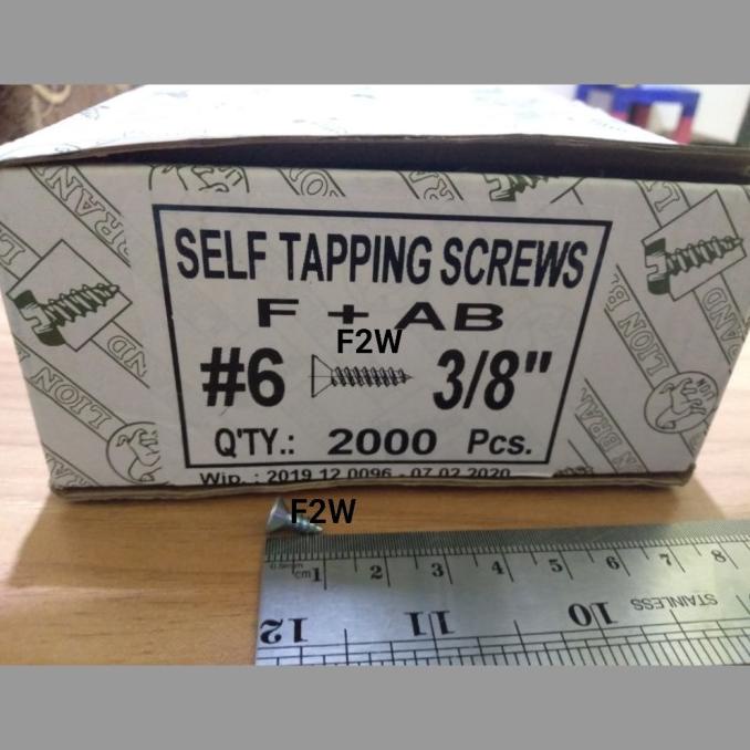 Jual Baut Mur Pengencang Sekrup Tapping Fab 6 X 3/8