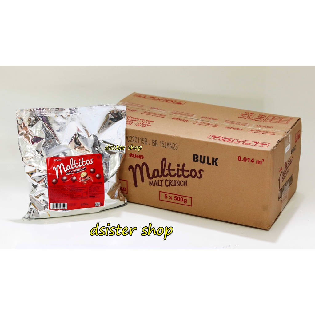 Jual Coklat MALTITOS Malt Crunch 500gram Cokelat Delfi Dragees Kemasan ...