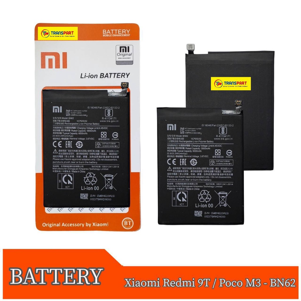 Jual Baterai Battery Xiaomi Redmi 9t Poco M3 Bn62 Oem Shopee Indonesia 4059