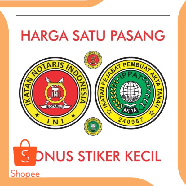 Jual Stiker Notaris Dan PPAT Untuk BesarXL Ukurannya Sticker INI IPPAT ...