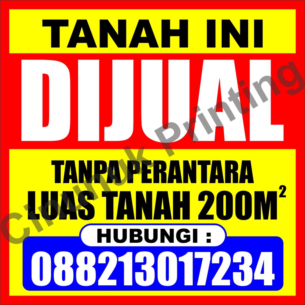Jual Spanduk - Banner - Iklan Tanah Dijual/Dikontrakan - Iklan Rumah