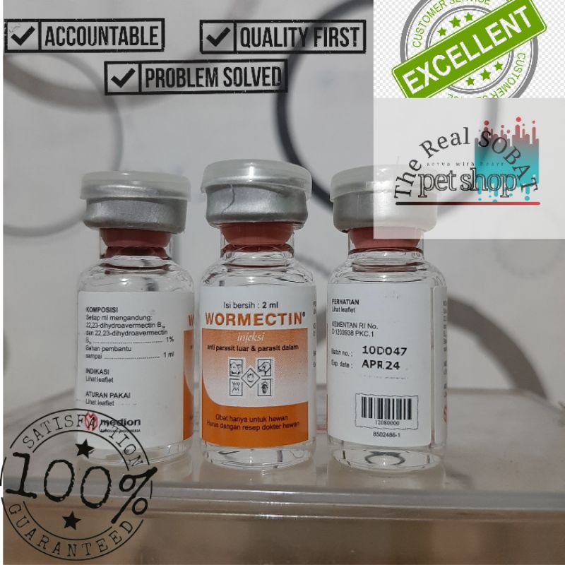 Jual Wormectin 2ml Injeksi Anti Parasit | Anti Jamur | Scabies | Kutu ...