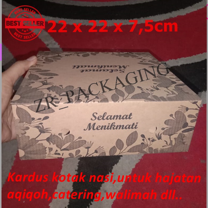 Jual Kotak Nasi/kotak Nasi Box/kotak Nasi 22x22/kotak Nasi Murah/kardus ...