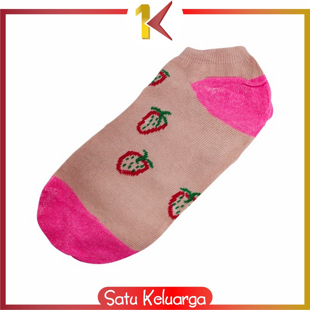 Jual Sk P Kaos Kaki Wanita Motif Stroberi Bunga Fashion Korea Kaus Kaki Pendek Semata Kaki